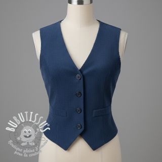 Tissu velours cotelé 6W COTTON TOUCH blue