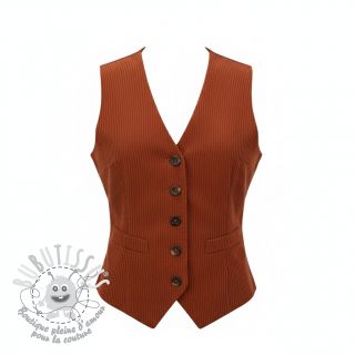 Tissu velours cotelé 6W COTTON TOUCH rust