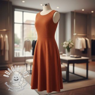 Tissu velours cotelé 6W COTTON TOUCH rust