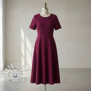 Tissu velours cotelé 6W COTTON TOUCH bordeaux
