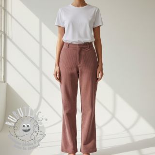 Tissu velours cotelé 6W COTTON TOUCH dark rose