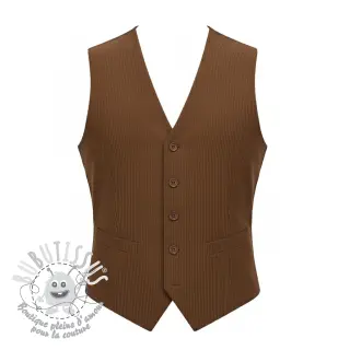 Tissu velours cotelé 6W COTTON TOUCH brown