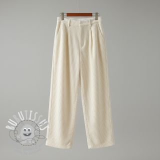 Tissu velours cotelé 6W COTTON TOUCH ecru