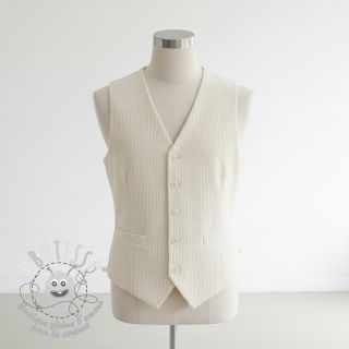 Tissu velours cotelé 6W COTTON TOUCH ecru