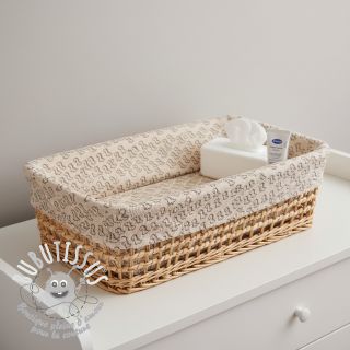 Tissu velours cotelé STRETCH Little dino light sand