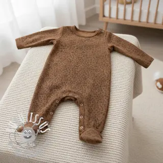 Tissu velours cotelé STRETCH Little deer taupe