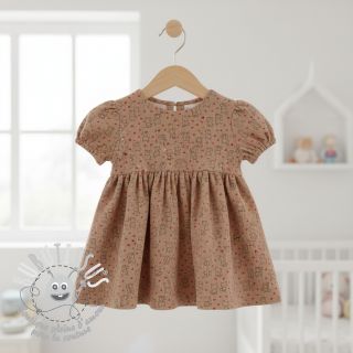 Tissu velours cotelé STRETCH Little foxes sand