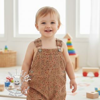 Tissu velours cotelé STRETCH Little foxes sand