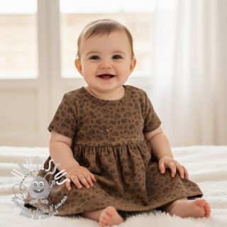 Tissu velours cotelé STRETCH Little hedgehog taupe