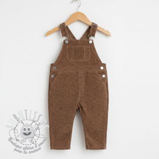 Tissu velours cotelé STRETCH Little clouds taupe