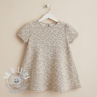 Tissu velours cotelé STRETCH Little clouds light sand