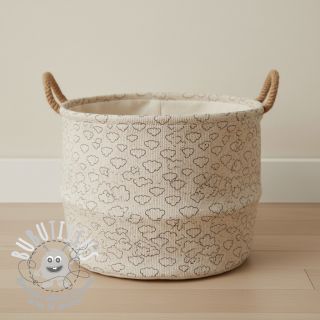 Tissu velours cotelé STRETCH Little clouds light sand