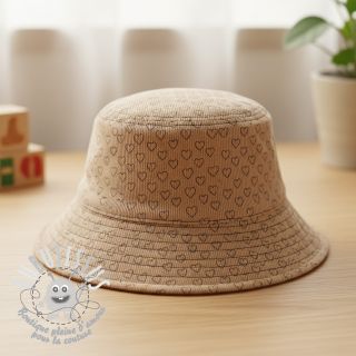 Tissu velours cotelé STRETCH Little love sand