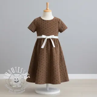Tissu velours cotelé STRETCH Little bunny taupe