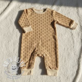 Tissu velours cotelé STRETCH Little flower sand