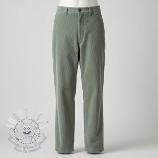 Tissu velours cotelé sage