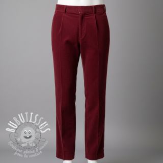 Tissu velours cotelé wine red