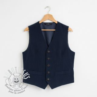 Tissu velours cotelé dark cobalt