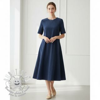 Tissu velours cotelé dark cobalt