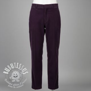 Tissu velours cotelé aubergine