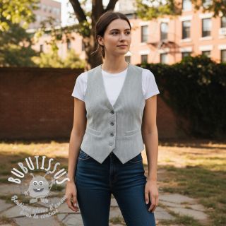 Tissu velours cotelé grey