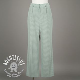 Tissu velours cotelé mint