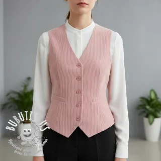 Tissu velours cotelé rose