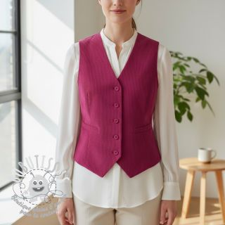 Tissu velours cotelé dark pink