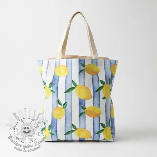 Tissu déco Lemons blue digital print