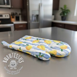 Tissu déco Lemons blue digital print