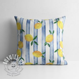Tissu déco Lemons blue digital print