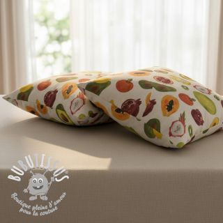 Tissu déco Linenlook Fruit digital print