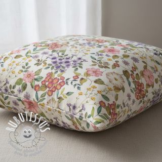 Tissu déco Linenlook Flowers meadow digital print