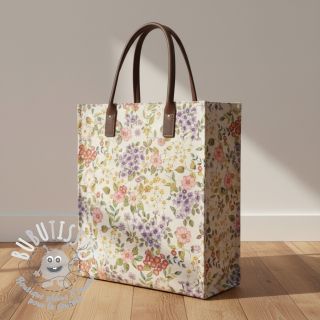 Tissu déco Linenlook Flowers meadow digital print