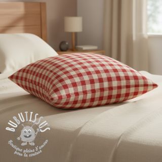 Tissu déco Celestin LUREX rouge