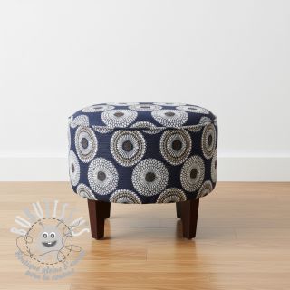 Tissu déco jacquard Jojoba marine