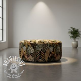 Tissu déco jacquard Egypte noir