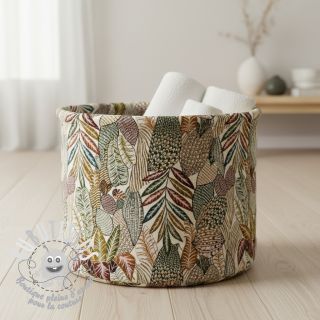 Tissu déco jacquard Egypte blanc