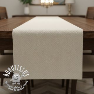 Tissu déco jacquard Saxo ecru