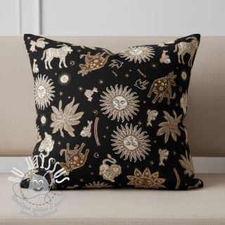 Tissu déco jacquard Pygmalion noir