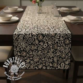 Tissu déco jacquard Sunlight noir