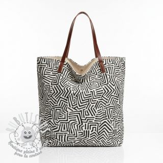 Tissu déco jacquard Mesopotamie allover graphite