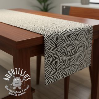 Tissu déco jacquard Mesopotamie allover graphite