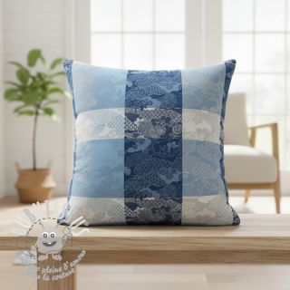 Tissu déco FRENCH TABLE CLOTH JACQUARD Niwa allover indigo