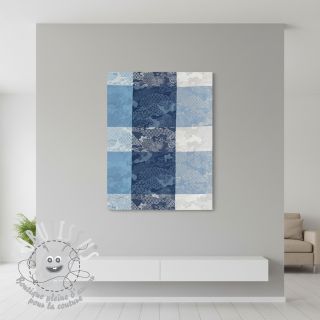 Tissu déco FRENCH TABLE CLOTH JACQUARD Niwa allover indigo
