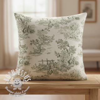 Tissu déco RUSTIC VINTAGE PRINT Gabrielle kaki