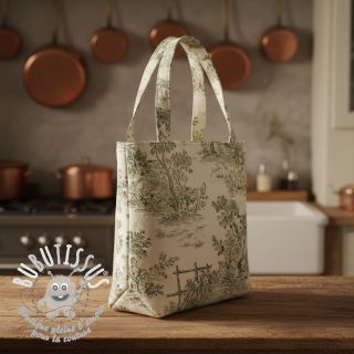 Tissu déco RUSTIC VINTAGE PRINT Gabrielle kaki