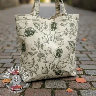Tissu déco RUSTIC VINTAGE PRINT Granata kaki