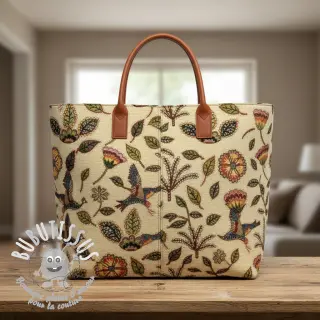 Tissu déco GOBELIN PREMIUM Primal Birdscape Art design B