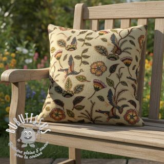 Tissu déco GOBELIN PREMIUM Primal Birdscape Art design B